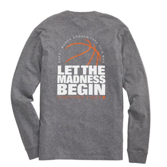 Vineyard Vines Long Sleeve Tee XS Basketball March Madness - Picture 1 of 5